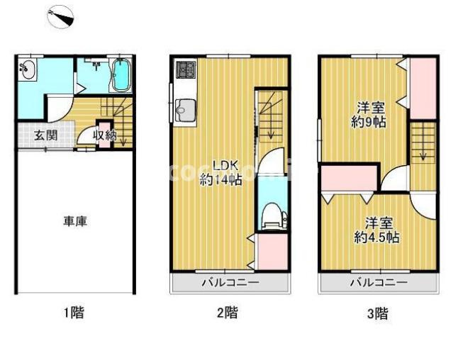 枚方市長尾元町リノベ戸建の間取り
