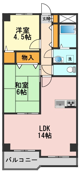 プワソンルージュの間取り