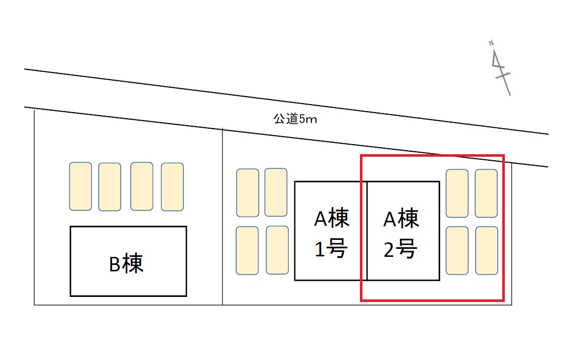 豊明市栄町西大根55-3GIMUCOの区画図
