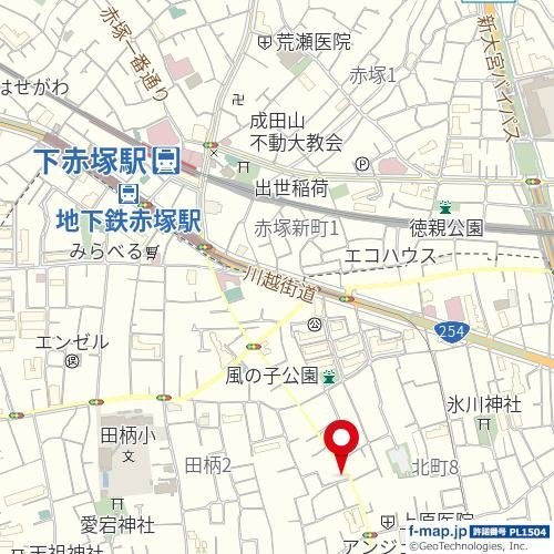 リバテイプラザ練馬田柄の地図