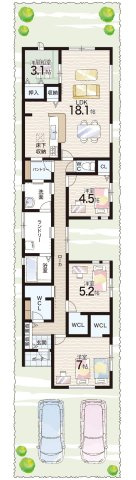 姫路市広畑区早瀬町　第3期　新築一戸建ての間取り|１号地