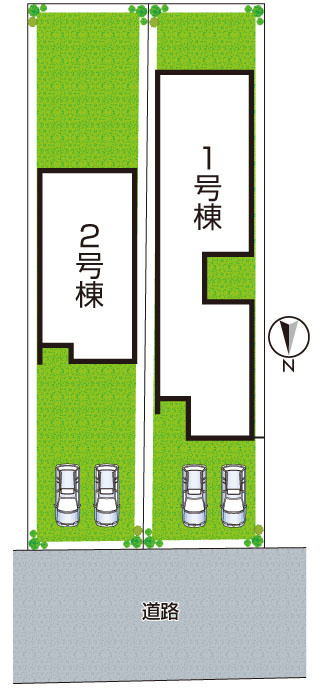 姫路市広畑区早瀬町　第3期　新築一戸建ての区画図|全２区画