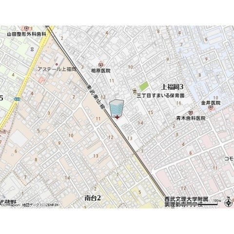 アンプルールフェール上福岡Ⅱの地図
