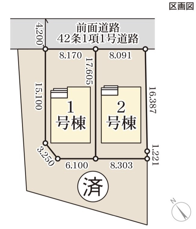 川中島町御厨第３の区画図|完成済み物件！いつでも見学可能です♪お問合せは＜Tel 026-477-7419＞まで♪ 