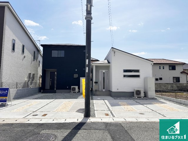 姫路市広畑区早瀬町　第3期　新築一戸建ての外観|周辺は落ち着いた街並みの住宅地！子育てがしやすい住環境です！まだ未完成ですが、現地でしかわからない事もございます。是非一度ご覧ください。