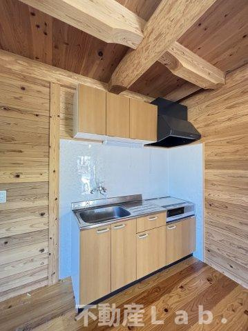 ログキャビン・ヴィラのキッチン