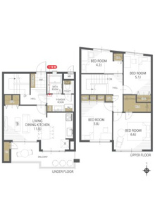 【間取り】アンビエント小倉Ｃ棟 