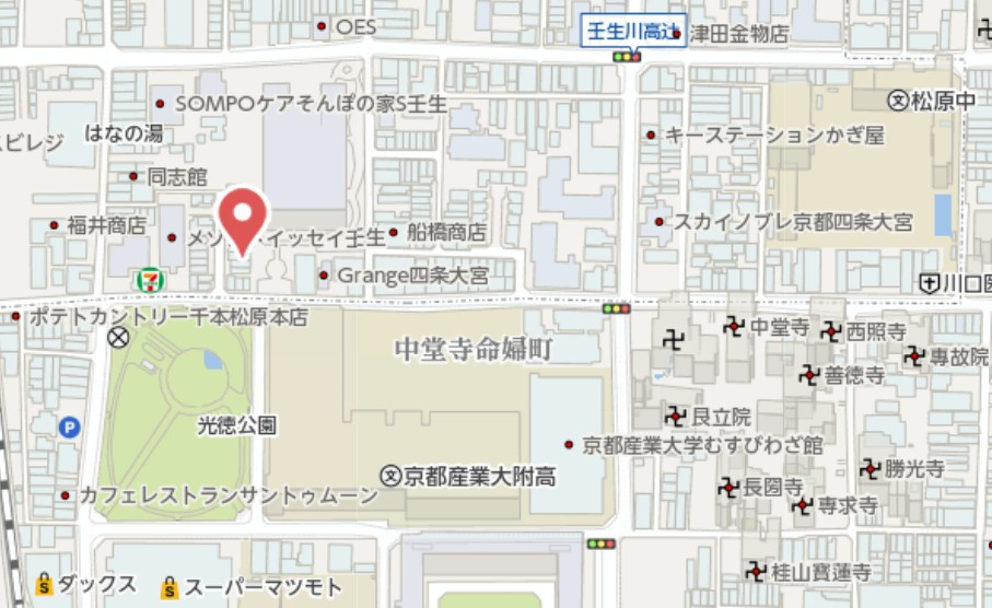京都市中京区壬生辻町　中古戸建の地図