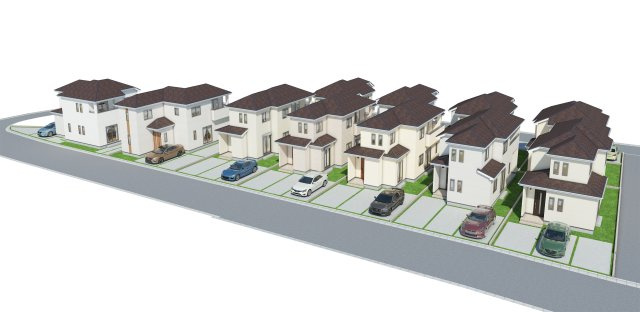中頭郡読谷村字喜名の新築一戸建の外観パース|※未完成物件の為、同建築会社施工参考写真となります。