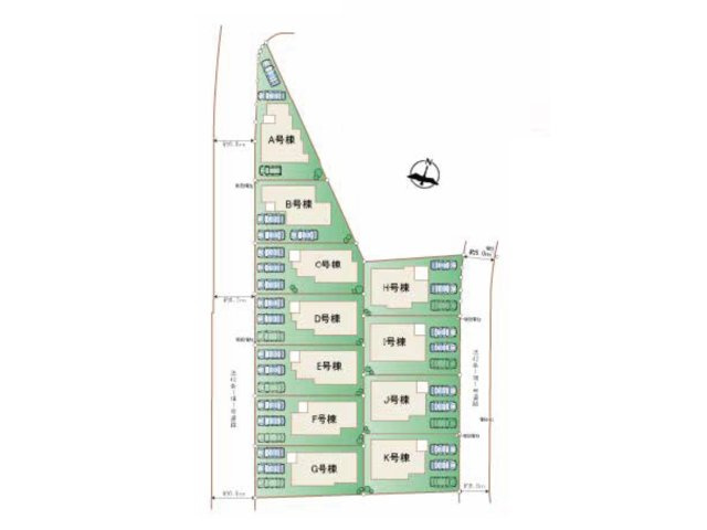 中頭郡読谷村字喜名の新築一戸建の区画図|B号棟