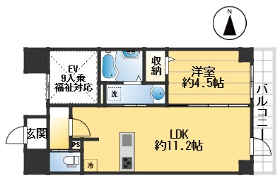 S-RESIDENCE江坂Libleの間取り
