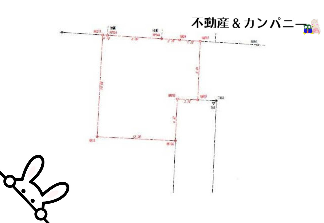 松山市東長戸３丁目の売地の土地図