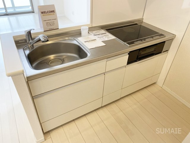 Garden  House  Ⅲ　大宮土呂駅前のキッチン|お手入れ簡単なIHコンロ！