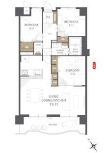 【間取り】サンライフ鳴水 