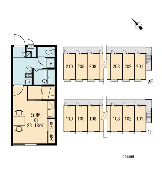 レオパレスラルーチェの区画図