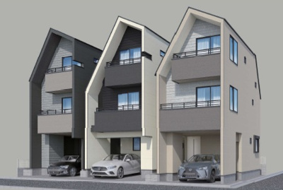 【外観パース】 | メルディアの家堀江0517③3号棟 | 完成図　浦安駅まで徒歩１７分