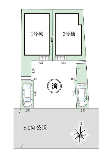 杉並区清水3丁目　耐震×ロフト付　ZEH水準住宅の区画図