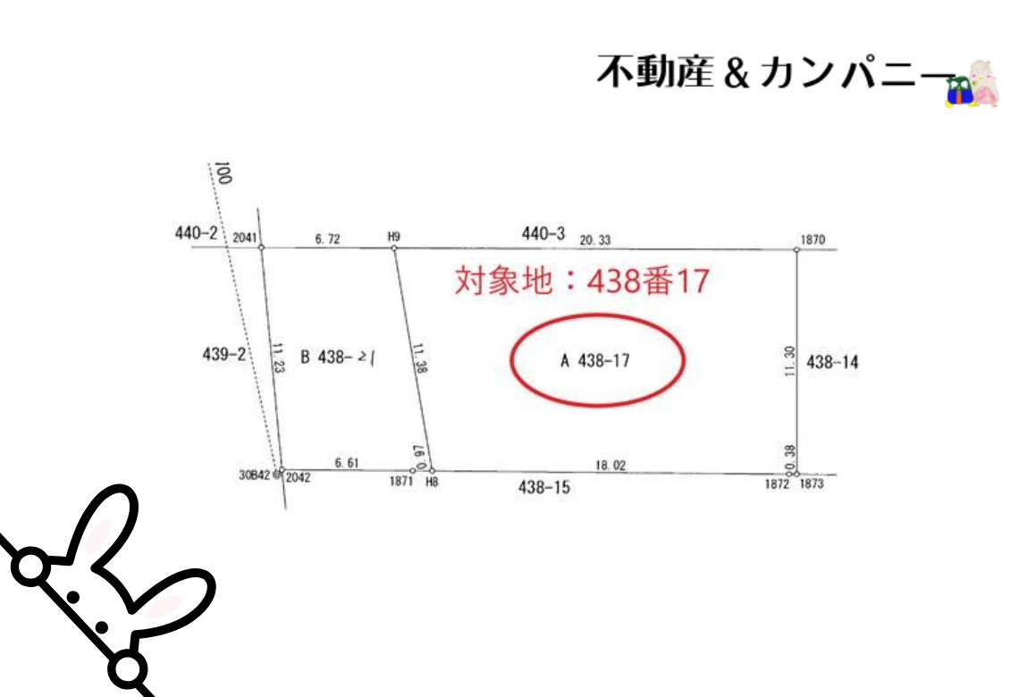 松山市富久町の売地の土地図