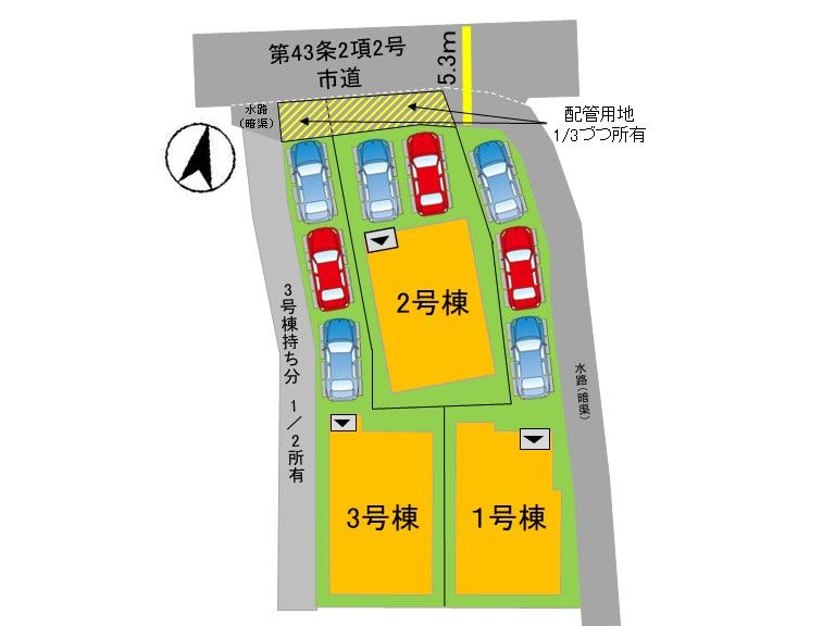 福岡市早良区干隈５丁目　新築戸建【3号棟】の区画図
