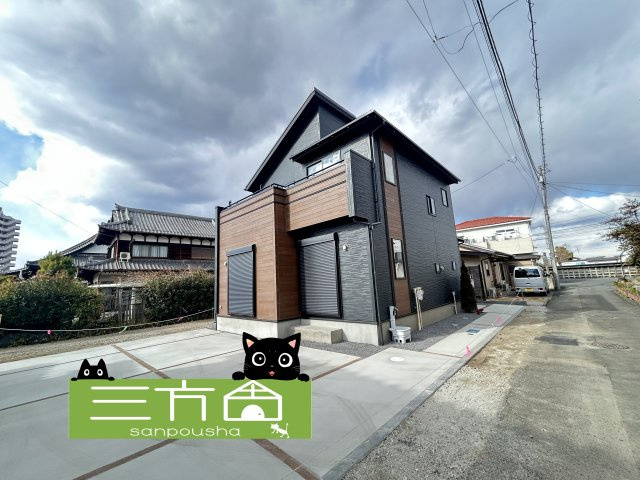 新築　高崎市倉賀野町2期　Blooming　Garden　１号棟の外観|現地写真　2026年2月完成しました！ご内覧等、お気軽にお問合せください♪　							
