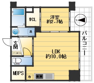 アドバンス江坂ラシュレの間取り