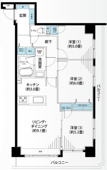 【間取り】 | キャピタルプラザ浅草