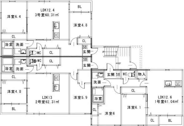 【間取り】 | アールユー朱雀　★プライスホームなら仲介手数料が0円です！★