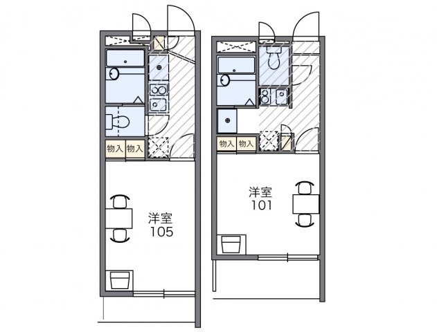 【間取り】 | レオパレスグリーンリーブズ | 画像2