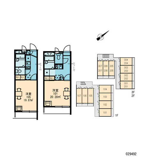 【区画図】 | レオパレスグリーンリーブズ | 画像3