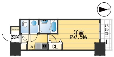アドバンス江坂ラシュレの間取り