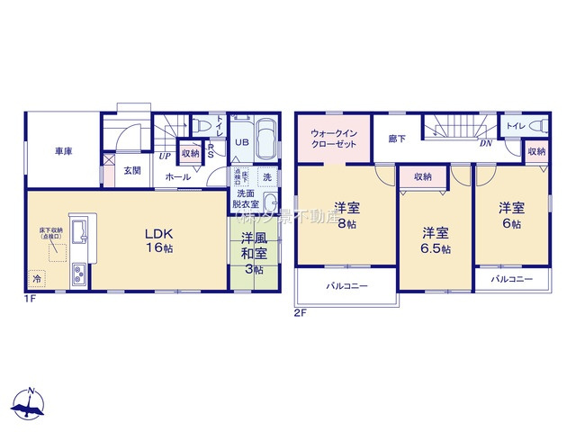 【間取り】 | 《仲介手数料無料》上尾市大字小敷谷555-25(11号棟)新築一戸建てリーブルガーデン
