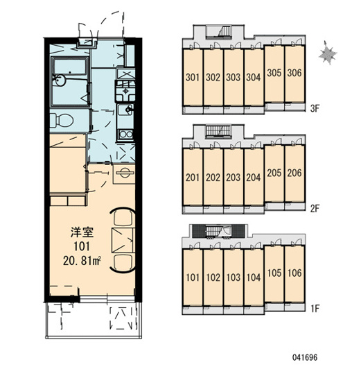 【区画図】 | レオパレスフラッシュステージ | 画像3
