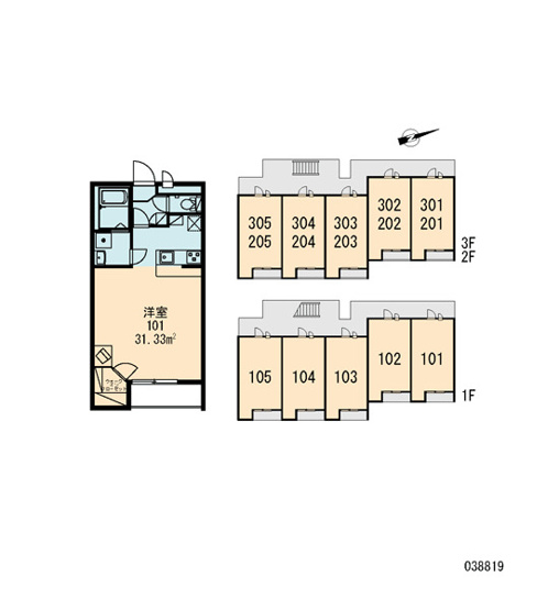 【区画図】 | レオパレスコスモスカイⅡ | 画像3