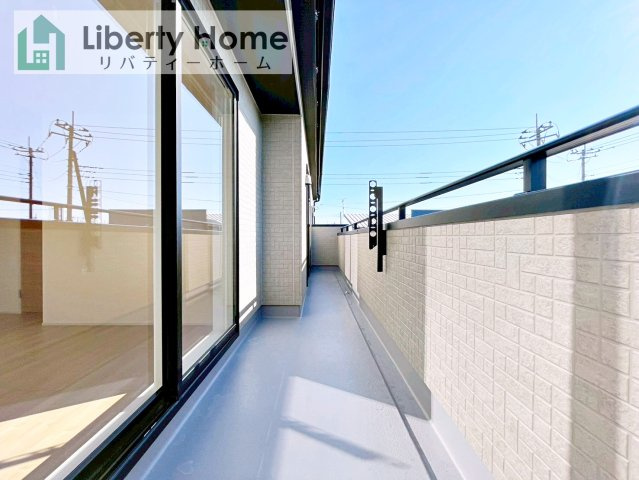 水戸市堀町3期　新築戸建のバルコニー