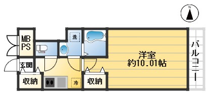 プルメリア江坂の間取り