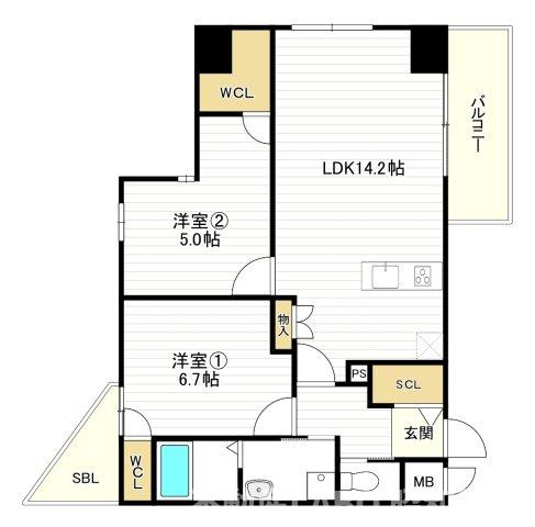 LEGALAND+ABENO SANMEICHOの間取り