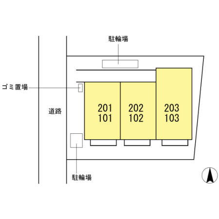 クレール上落合の区画図