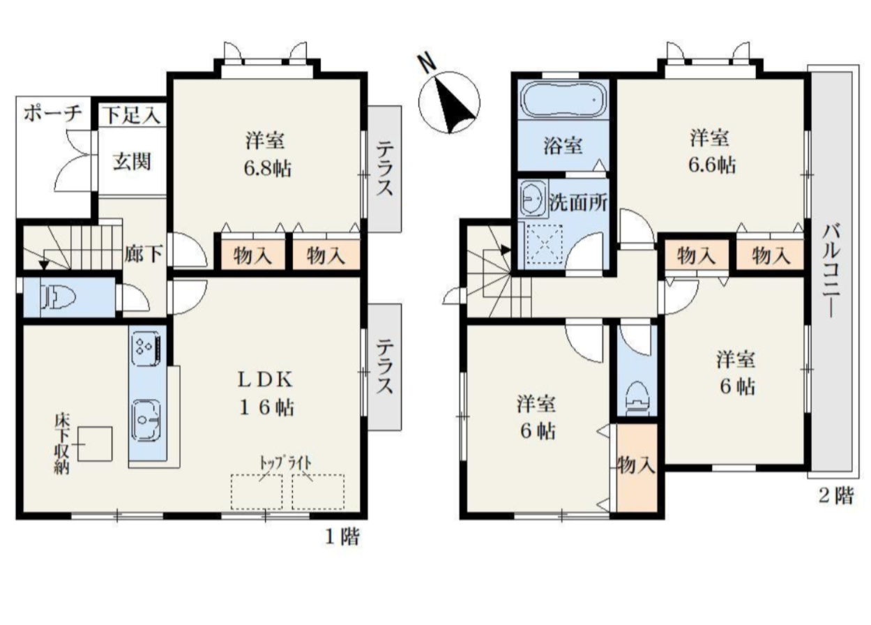 横浜市鶴見区獅子ケ谷1丁目　中古戸建【仲介手数料無料】の間取り