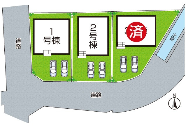 和歌山市鳴神　第４期　新築一戸建ての区画図|全3区画