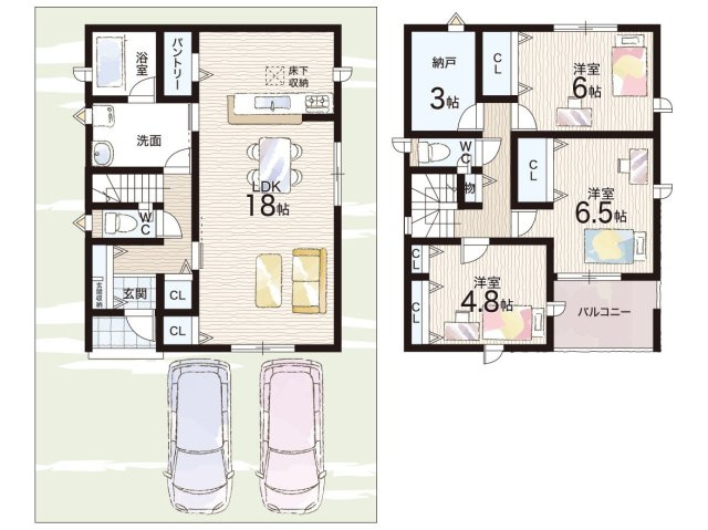 和歌山市鳴神　第４期　新築一戸建ての間取り