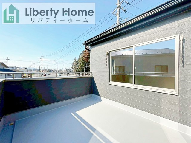 水戸市内原町第12　新築戸建　1号棟のバルコニー