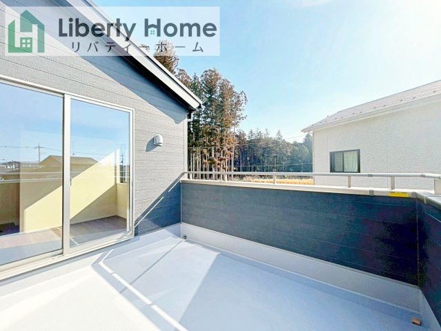 水戸市内原町第12　新築戸建　1号棟のバルコニー