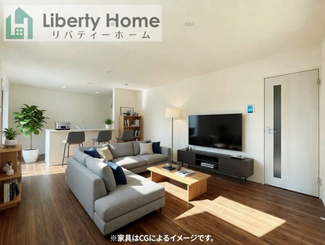 水戸市内原町第12　新築戸建　1号棟の居間・リビング