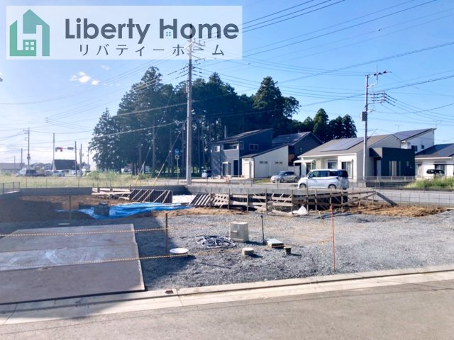 水戸市内原町第12　新築戸建　1号棟の前面道路含む現地写真