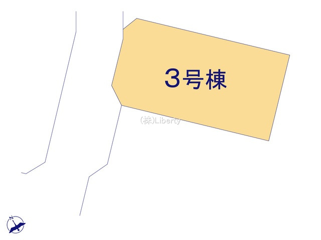 水戸市内原町第12　新築戸建　3号棟の区画図