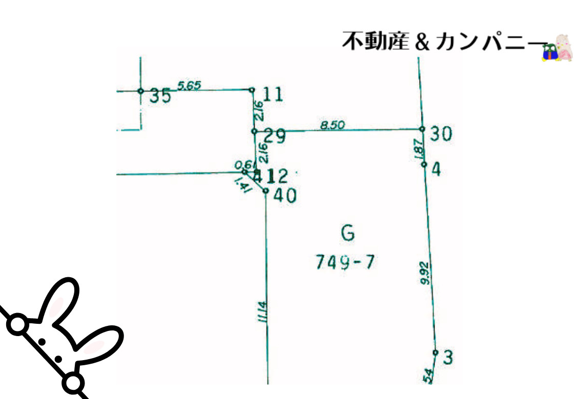 松山市鴨川１丁目の売地の土地図