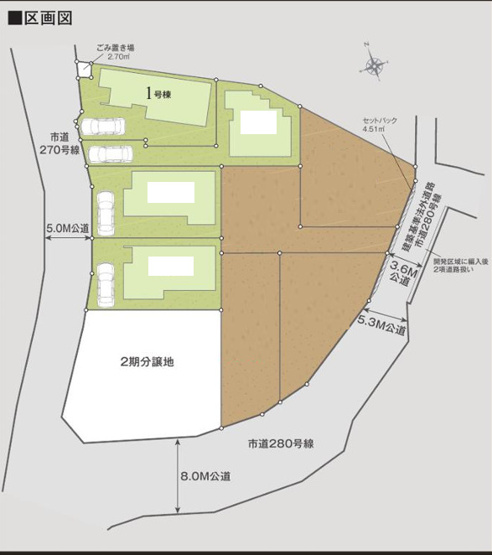 【区画図】 | 綾瀬市寺尾本町３丁目　新築戸建て　全4棟【仲介手数料無料】 | 【仲介手数料無料でご紹介可能です】大樹不動産