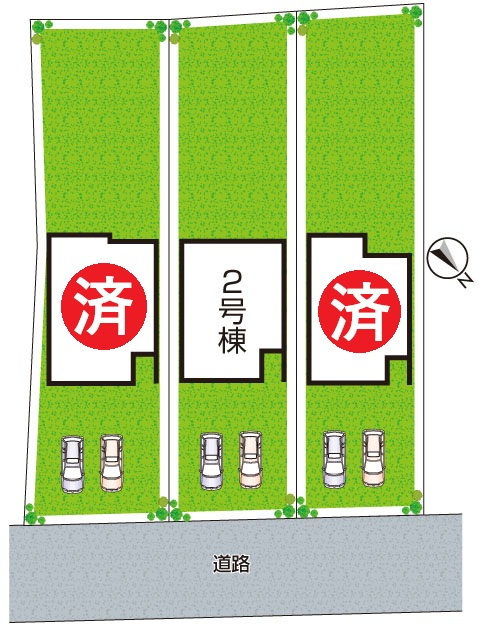 甲賀市甲賀町大原市場　第24-2期　新築一戸建ての区画図|全3区画