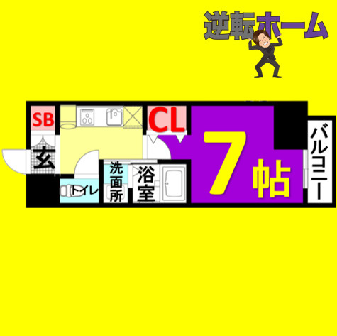 リアライズ代官町(willDo代官町)　名古屋市賃貸　仲介手数料無料の間取り