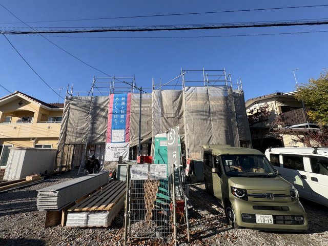 【Cradle garden】宇都宮市今泉町 第5 新築住宅 全2棟の外観|〇2号棟〇
現在建築中です！3LDK+S+WIC☆
サービスルームは和室調になっていますので、客間としてもお使いいただけます♪
※2025年10月撮影